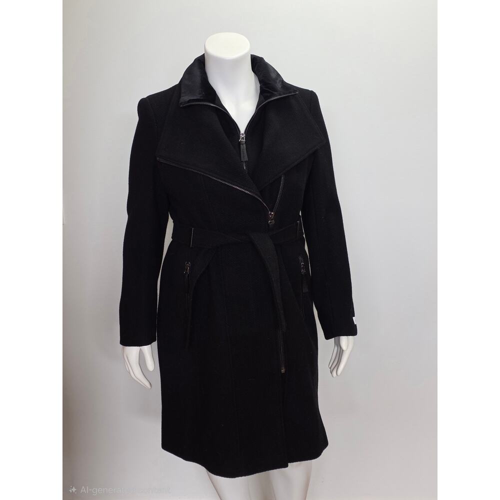 Calvin Klein Women’s Wool Jacket – Angled Black Twill